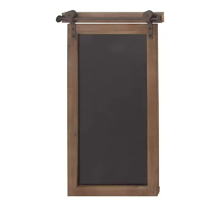 Long Wood and Metal Frame Chalkboard