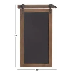 Long Wood and Metal Frame Chalkboard