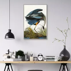 Louisiana Heron Framed Canvas Art Print