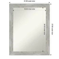 Lyndon Dove Gray Wood Framed Mirror