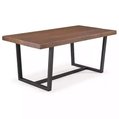 Mahogany Distressed Solid Wood Dining Table