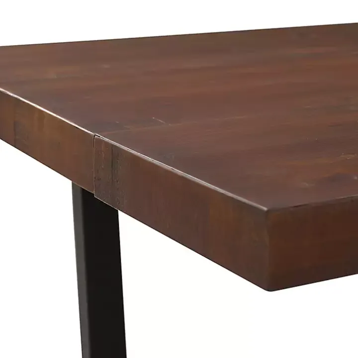 Mahogany Distressed Solid Wood Dining Table