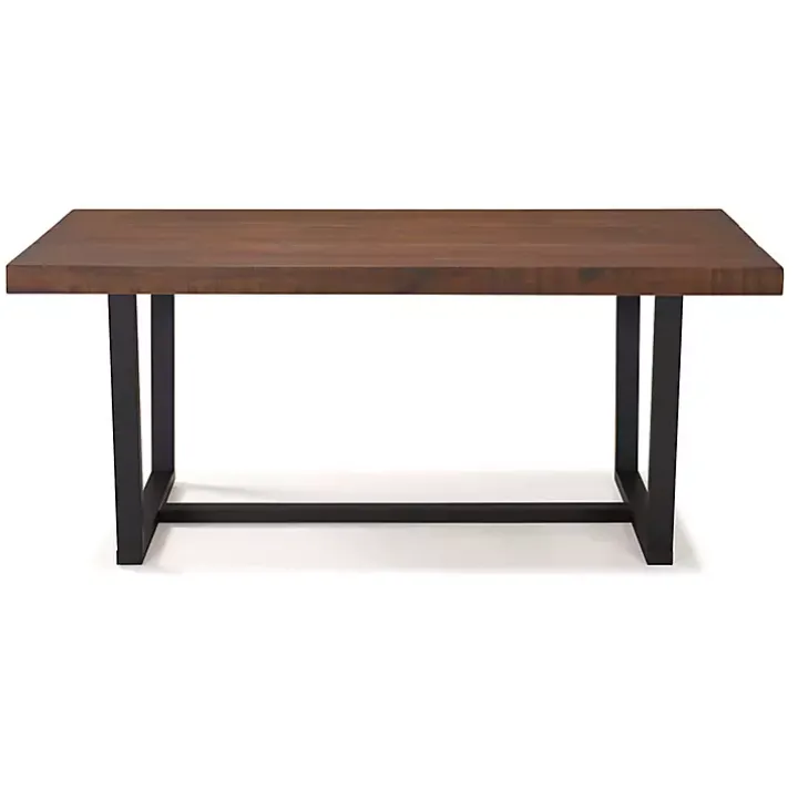 Mahogany Distressed Solid Wood Dining Table