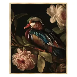 Mallard Floral Dutch Framed Canvas Art Print