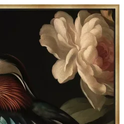 Mallard Floral Dutch Framed Canvas Art Print