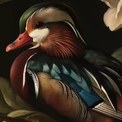 Mallard Floral Dutch Framed Canvas Art Print