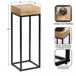 Mango Wood Tabletop Square Side Table
