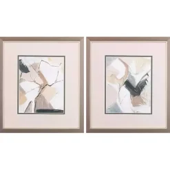 Marble Lines Framed Art Prints, Set of 2