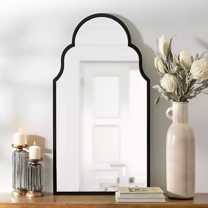 Maria Metal Black Arch Wall Mirror