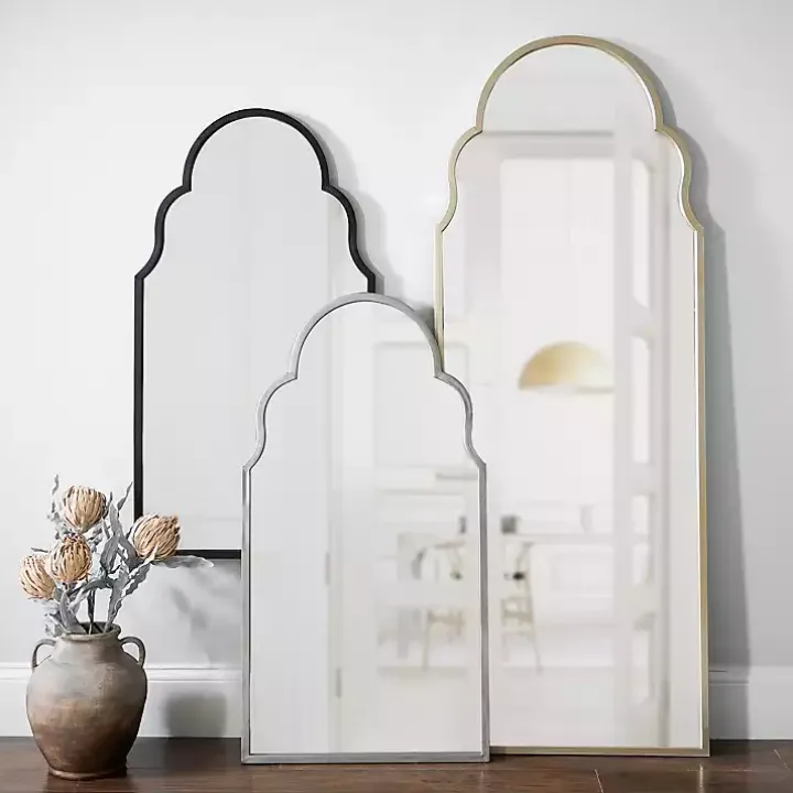 Maria Metal Black Arch Wall Mirror