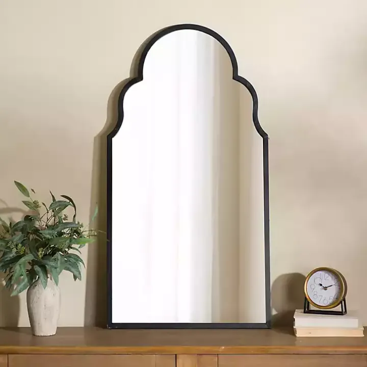 Maria Metal Black Arch Wall Mirror