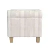 Marigold Stripe Upholstered Square Storage Ottoman