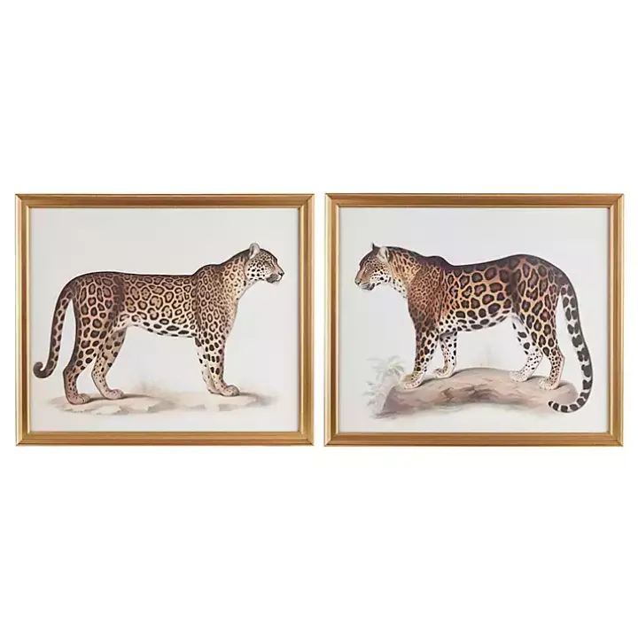 Martha Stewart Cheetahs Framed Wall Art, Set of 2