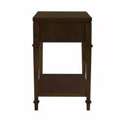 Martha Stewart Dark Brown Wood Nightstand