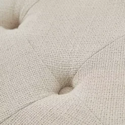 Martha Stewart Round Cream Ottoman with Shelf