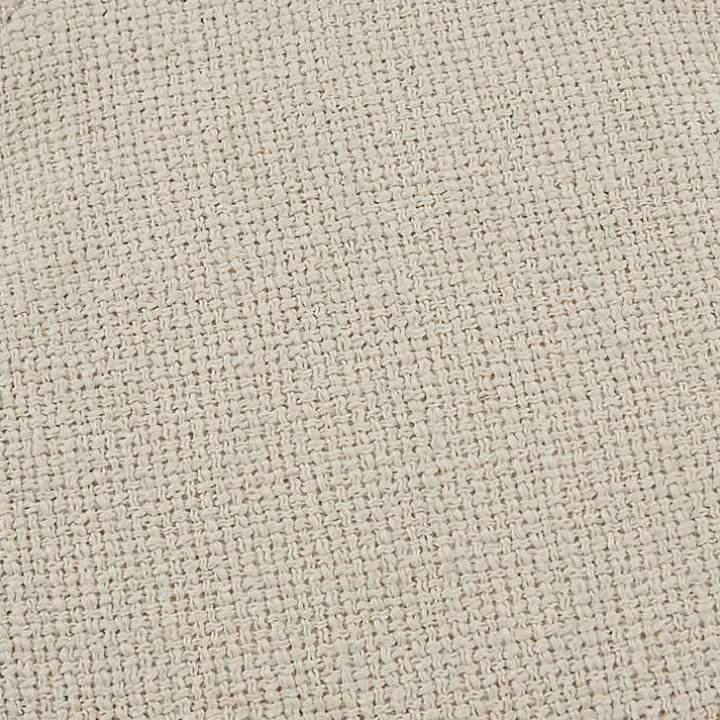 Martha Stewart Round Cream Ottoman with Shelf