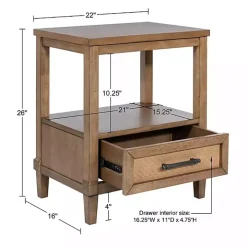 Martha Stewart Toasted Almond Wood Nightstand