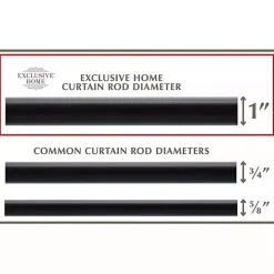Matte Black Duke Curtain Rod, 72 in.