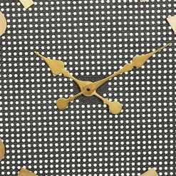 Matte Black Iron Wall Clock, 32 in.