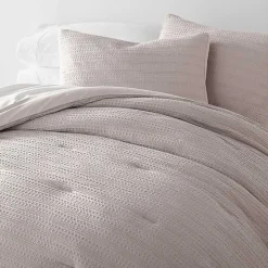 Mauve Waffle Ultra-Soft 3-pc. Twin Comforter Set