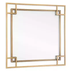 Mavis Bronze Open Square Frame Wall Mirror