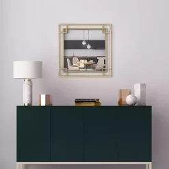 Mavis Bronze Open Square Frame Wall Mirror