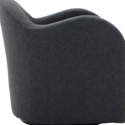 Max Gray Swivel Club Accent Chair