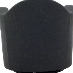 Max Gray Swivel Club Accent Chair