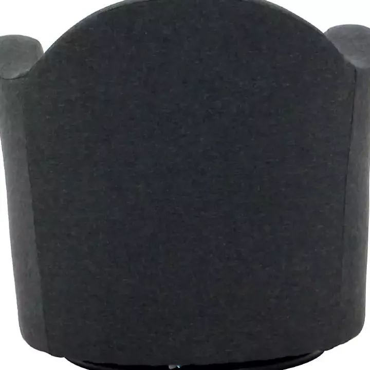 Max Gray Swivel Club Accent Chair