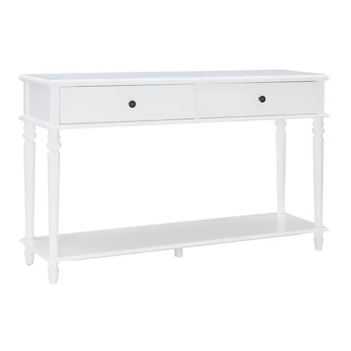 McGhie White 2-Drawer Console Table