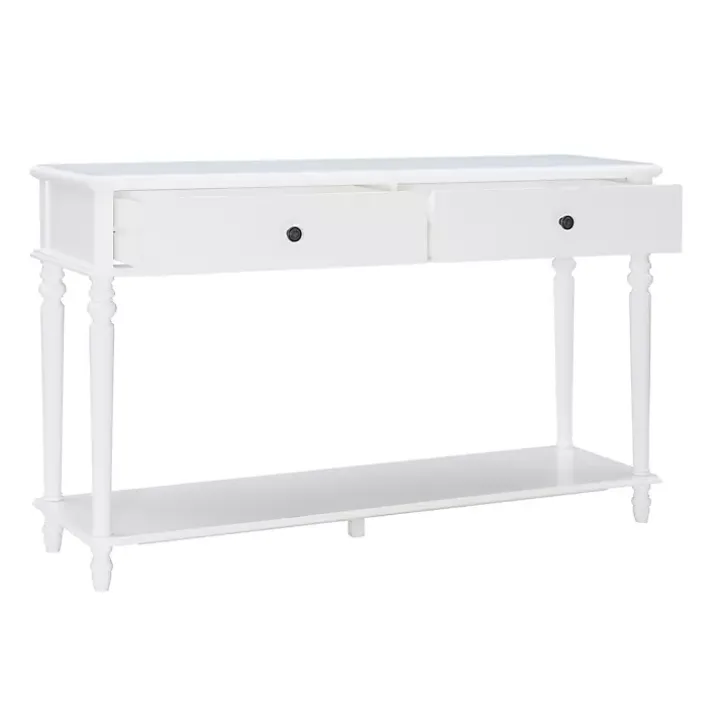 McGhie White 2-Drawer Console Table