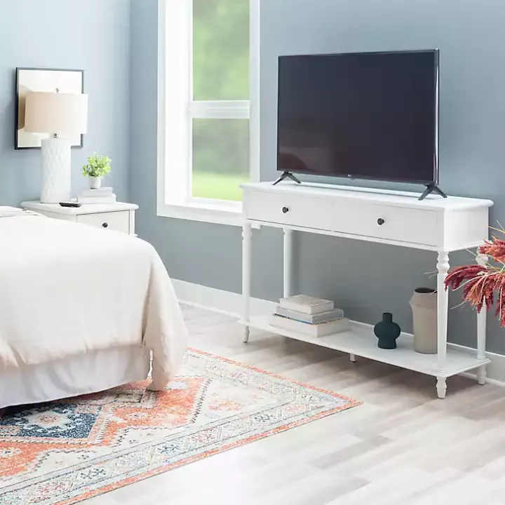 McGhie White 2-Drawer Console Table