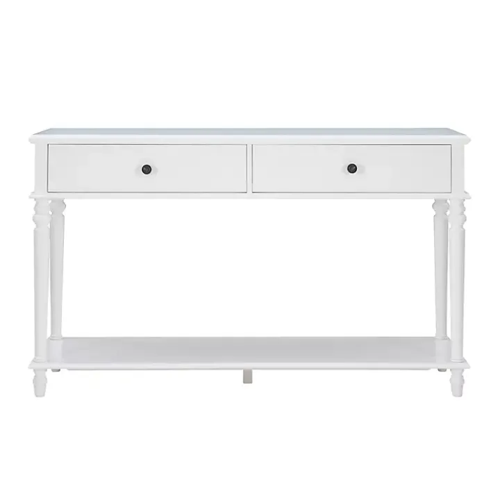 McGhie White 2-Drawer Console Table