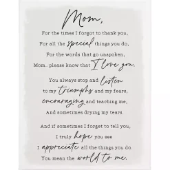 Message to Mom Canvas Wall Plaque