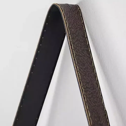 Metal Circle Wall Shelf with Leather Strap