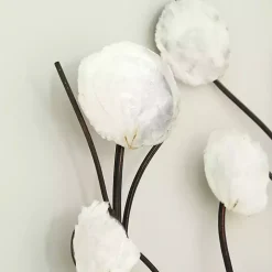 Metal Peony Shell Wall Plaque