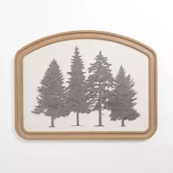 Metal Tree Scene Framed Wall Plaque