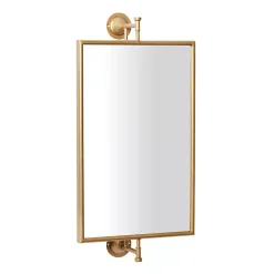 Metallic Gold Metal Frame Wall Mirror