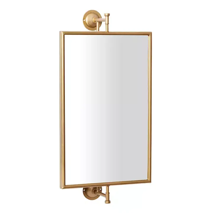 Metallic Gold Metal Frame Wall Mirror