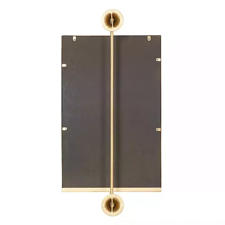 Metallic Gold Metal Frame Wall Mirror