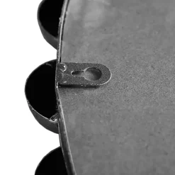 Metallic Silver Foiled Beaded Wall Mirror