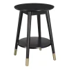 Mia Round Black Accent Table