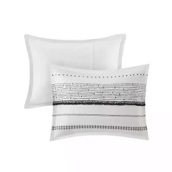 Mia White Striped 3-pc. King Comforter Set