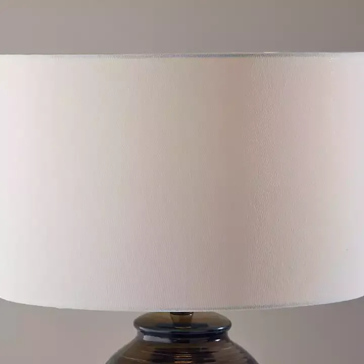 Midnight Blue Ribbed Alexis Table Lamp