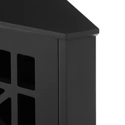 Mikie Black Corner Cabinet