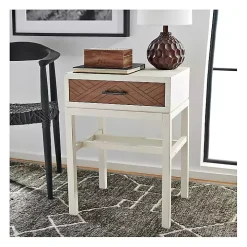 Milo Honey Herringbone Accent Table