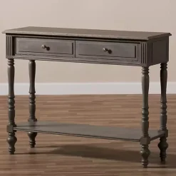 Mindi Wood Rustic Farmhouse Console Table