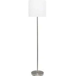 Minimal Brushed Nickel Stem Floor Lamp