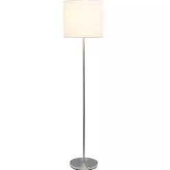 Minimal Brushed Nickel Stem Floor Lamp