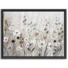 Misty Meadow Black Framed Canvas Art Print